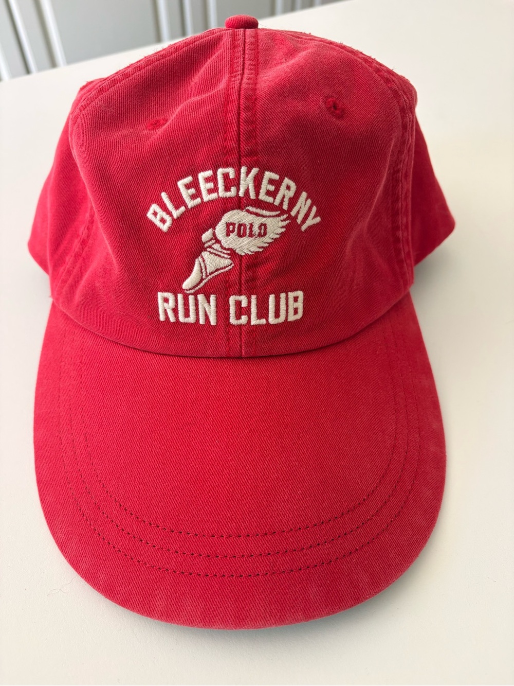 Ralph Lauren Red and Navy Embroidered Polo Baseball Cap